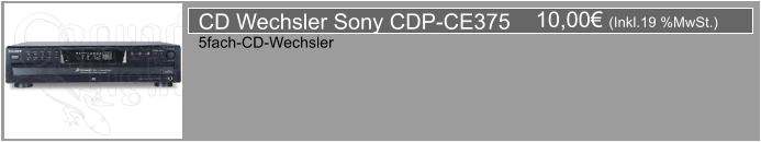 10,00 (Inkl.19 %MwSt.) CD Wechsler Sony CDP-CE375 5fach-CD-Wechsler